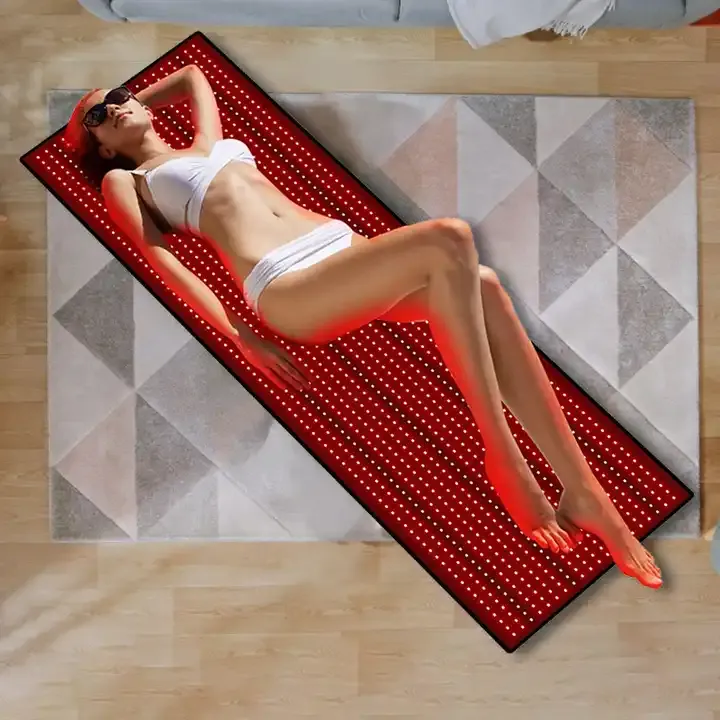Red Light Therapy Mat With 660nm 850nm Red Infrared Full Body Sauna Yoga Pad Large Size 35x69inch