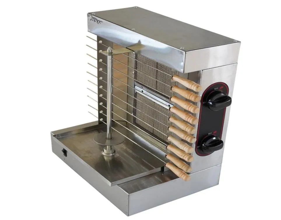 GB25A LPG Gas Commerciële Roterende Kebab Koffiebrander Grill Oven Shoarma Machine RVS met Branders voor BBQ Grill Oven Apparatuur3485819