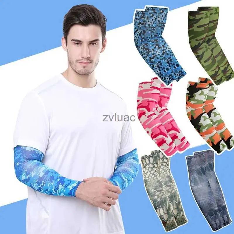 Armbeenwarmers Vingerloze handschoenen Sportmouw Zomerzon UV-bescherming Mouwen Koeling Ademend Handbedekking Fietsen Vissen Hardlopen IJszijde YQ240106