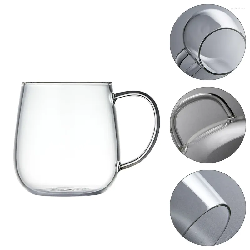 Bicchieri da vino Tazza da caffè in vetro stile europeo Latte borosilicato resistente al calore con coperchio e misurino Tazza da colazione Calici da acqua Regalo