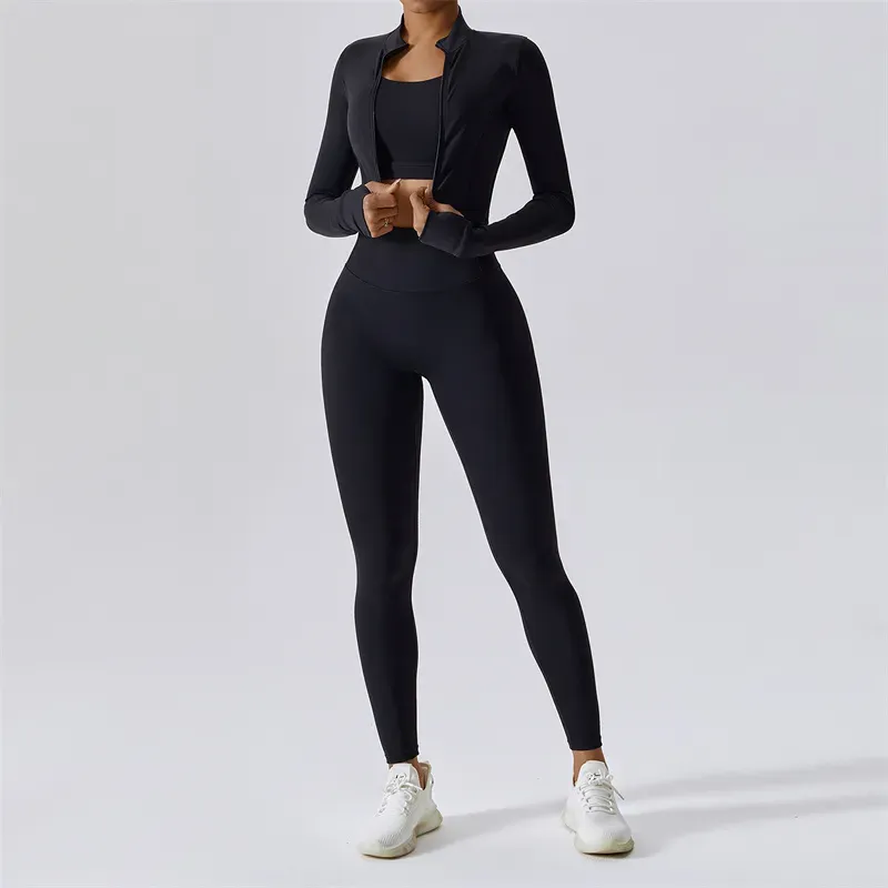 Womens Cheap Yoga Clothing Sets Set Three Piece Suit With