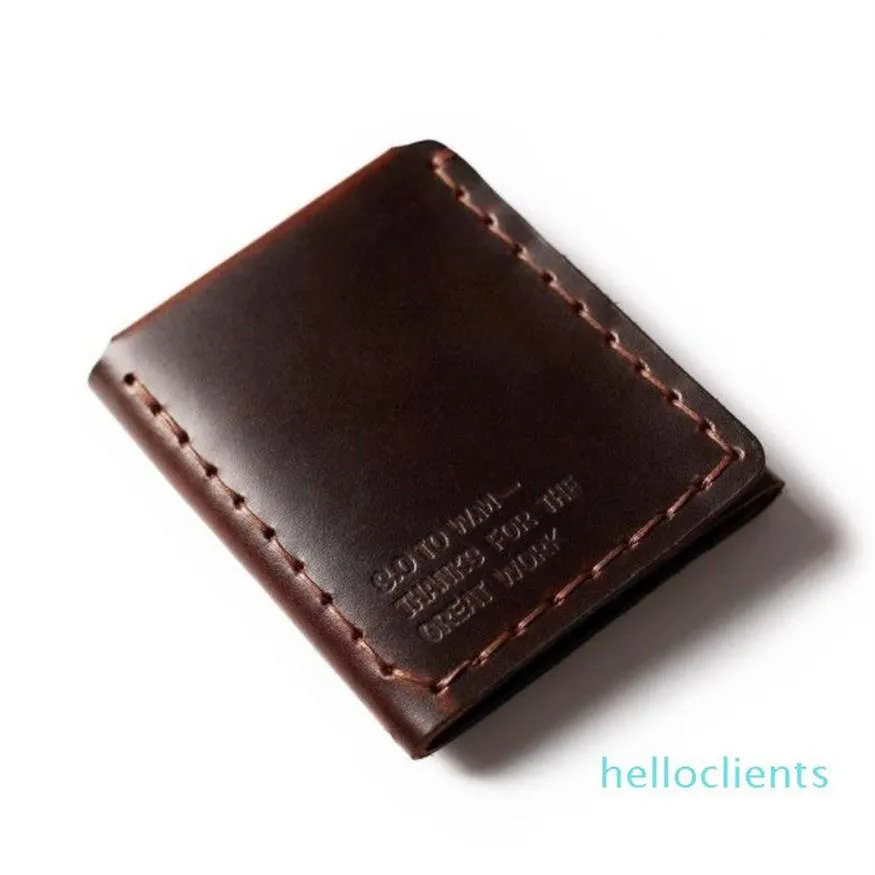 Echte lederen portemonnee mannen het geheime leven van Walter Mitty Cow Leather Wallet Vintage Crazy Horse handgemaakte portemonnee J190718234C