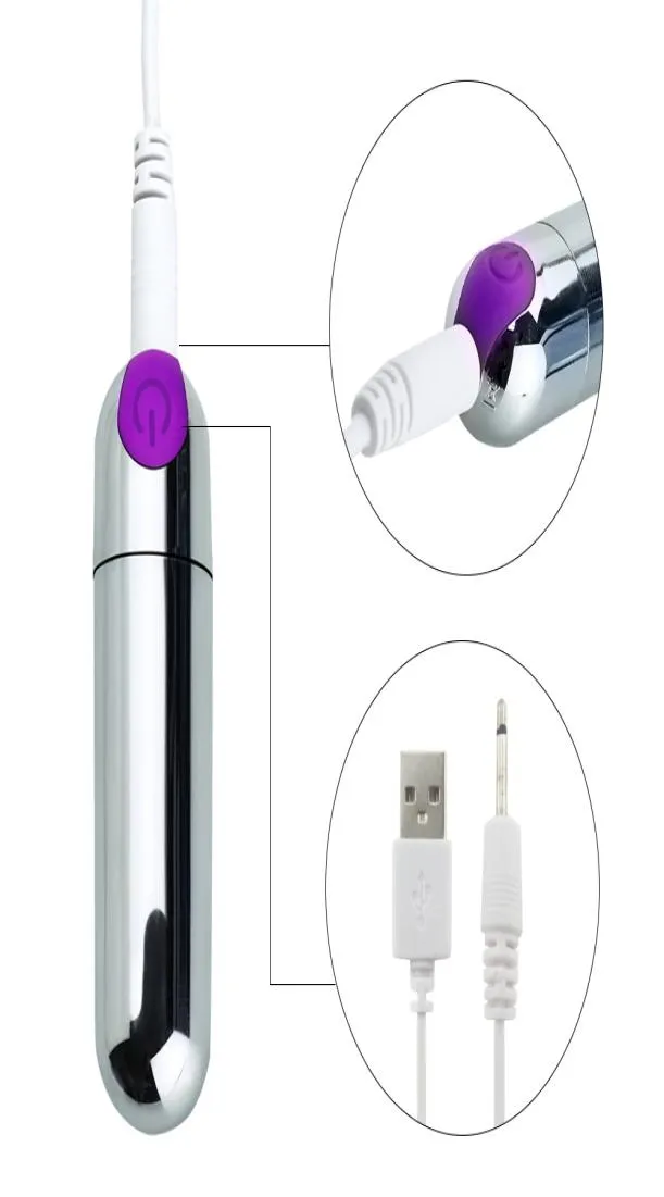 10 hastighet vibrerande mini bulletrechargeble USB AV vibratorer vattentät vibrator gspot massager vuxna sexprodukt leksaker av dhl9797791