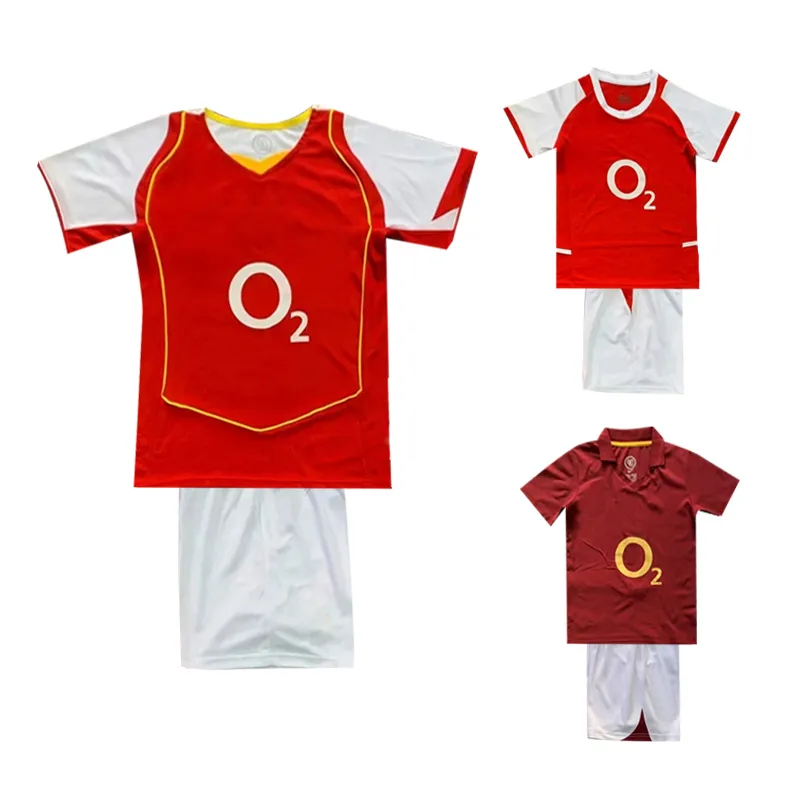 Retro henry Soccer Jersey 02 03 04 05 06 kids children Boys girls sets Classic Futebol Thailand Jersey