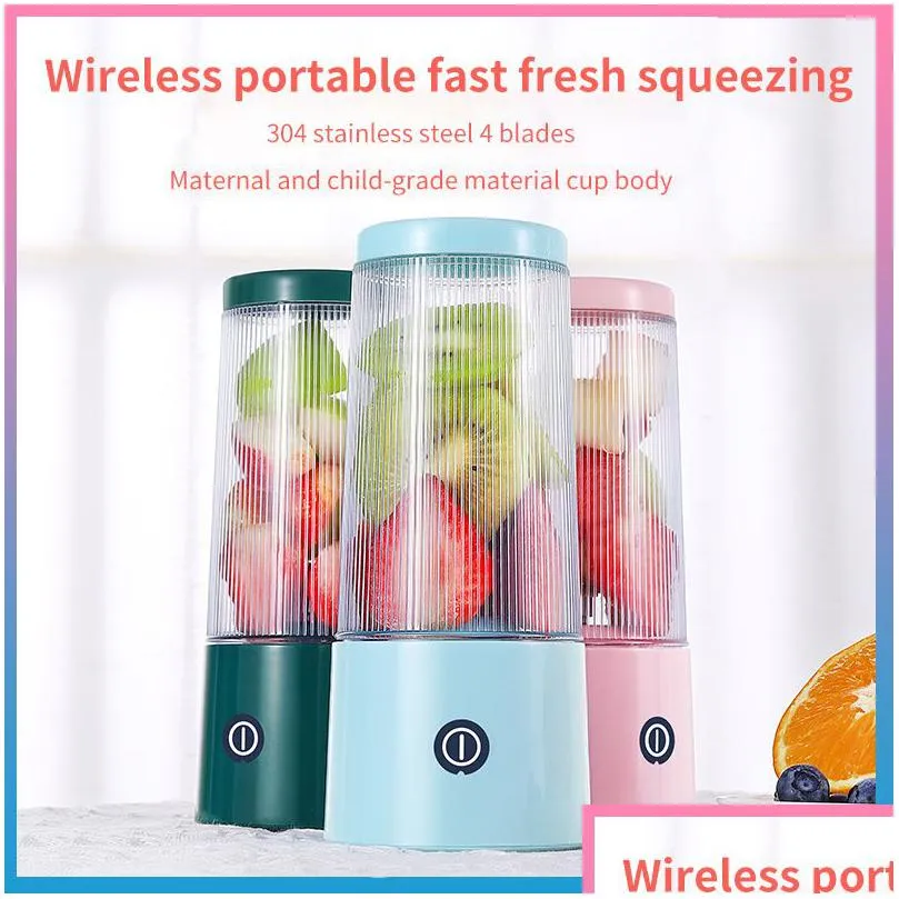 Fruktgrönsaksverktyg 350 ml Portable Blender Cup Juicer Travel Mini Electric Mixer Lemon Squeezer Orange Smoothie Drop Delivery Ho DHMT4