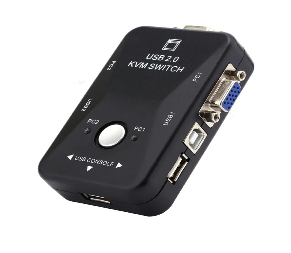 جديد 2 Port VGA USB KVM Switch Swink Auto Controller Protect