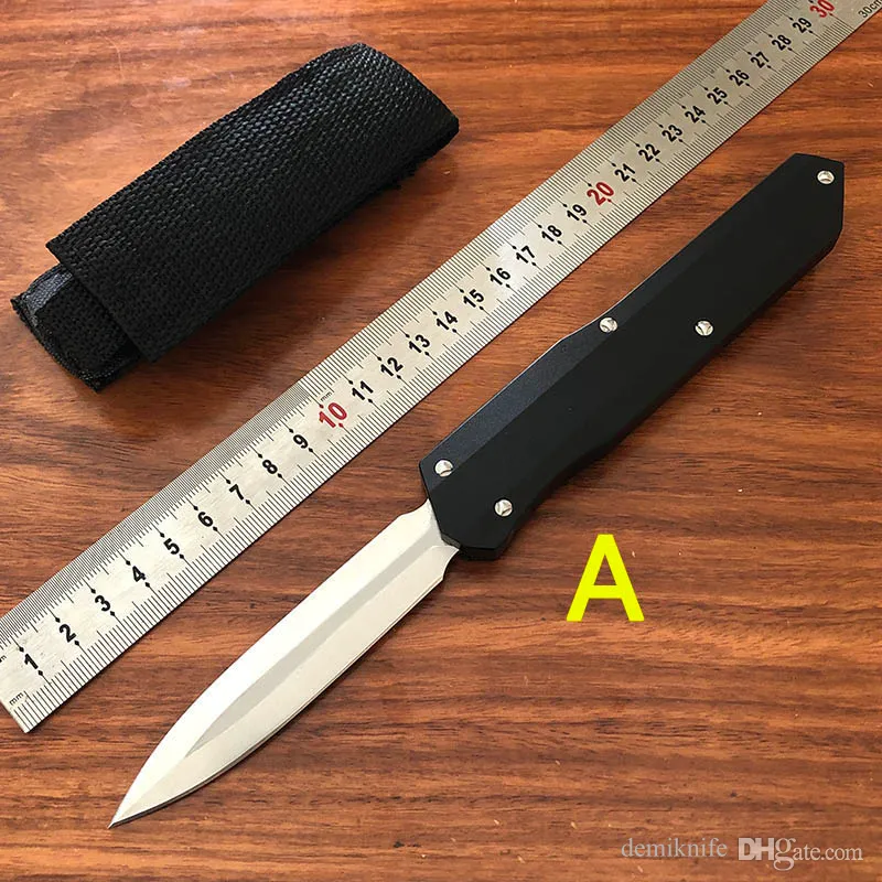 US Style D2 Steel BM Double Action Automatisk vikkniv utomhus överlevnad camping självförsvar Auto Fighting Knives UT85 UT88 Combat Dragon Godfather 920 Mafia