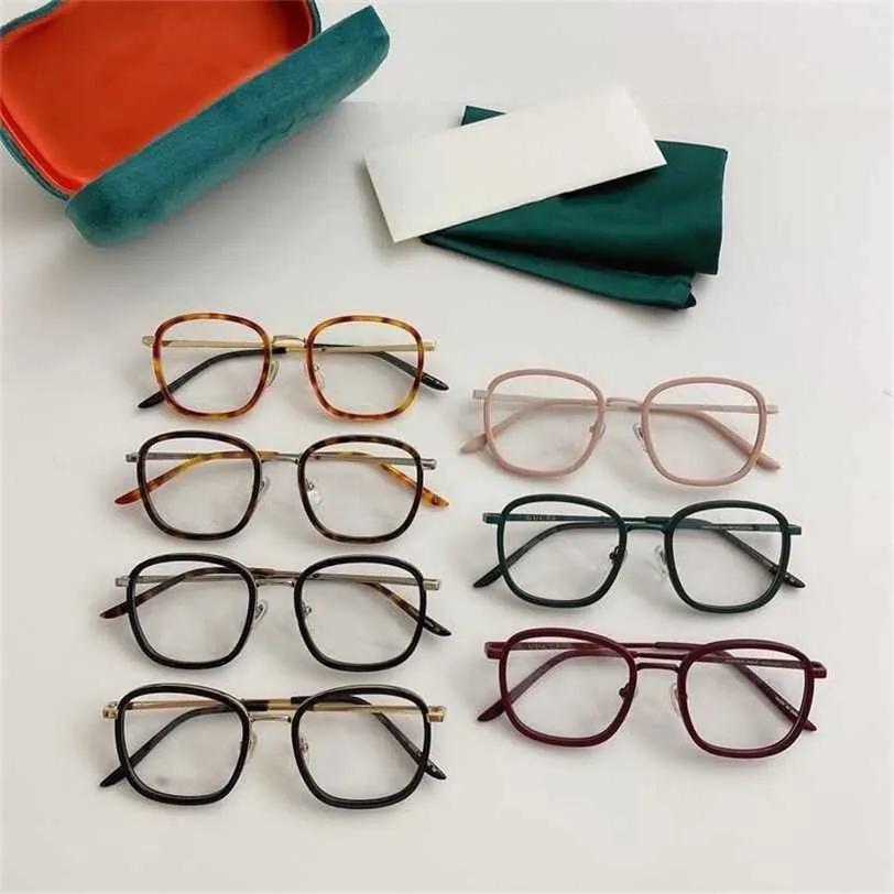 12% OFF Lunettes de soleil Nouvelle haute qualité nouvelle tortue complète lunettes à imprimé léopard monture vin rouge 0678 optique myope pour hommes et femmes