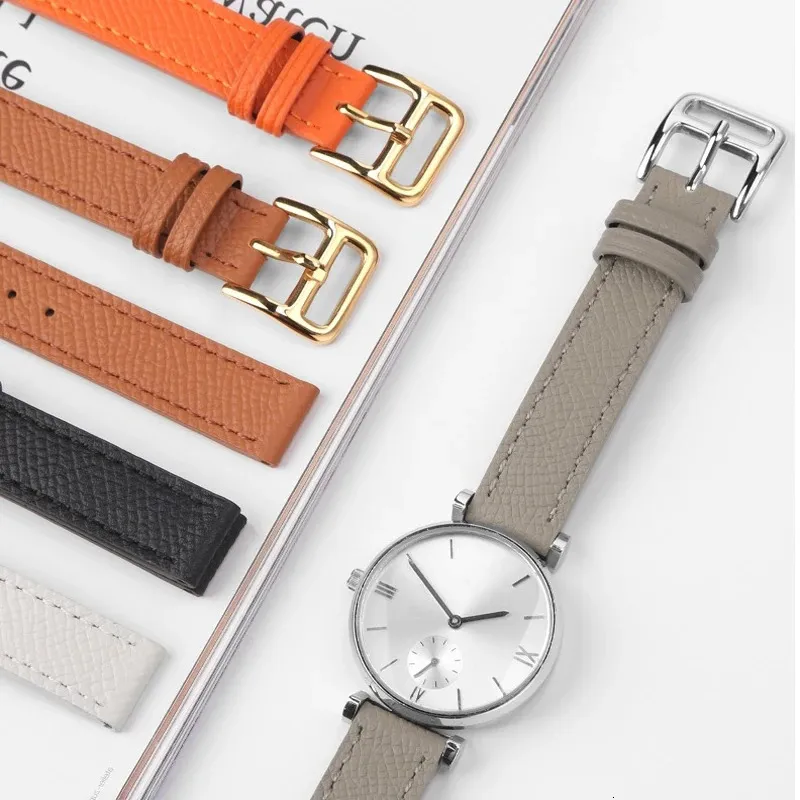 ANNEFIT Bracelet de montre de rechange en cuir vintage à dégagement rapide pour homme et femme, largeur au choix de 18 mm, 19 mm, 20 mm, 22 mm, 18mm, Cuir, Pas de