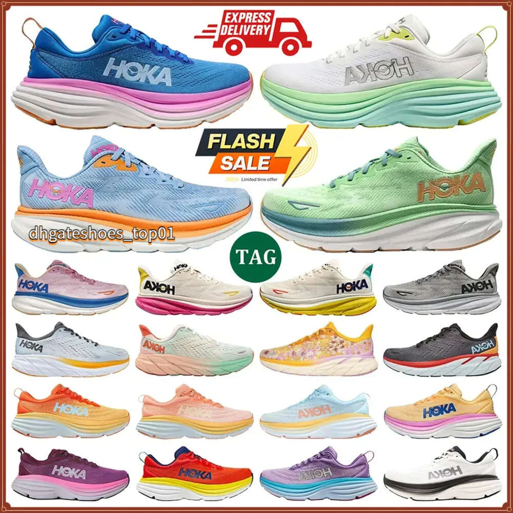 Hoka Clifton 9 Bondi 8 Hokas One Runda Buty Men Men Sneakers szeroko czarne białe swobodne ludzie portuj mgły kosmiczne projektant kosmiczny męskie męskie