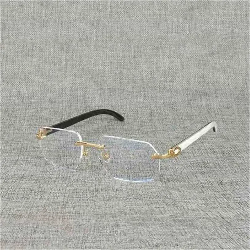 16% de réduction Lunettes de soleil en bois naturel carré clair corne de buffle surdimensionné monture de lunettes sans monture pour hommes lecture optique ovale Oculos lunettesKajia nouveau