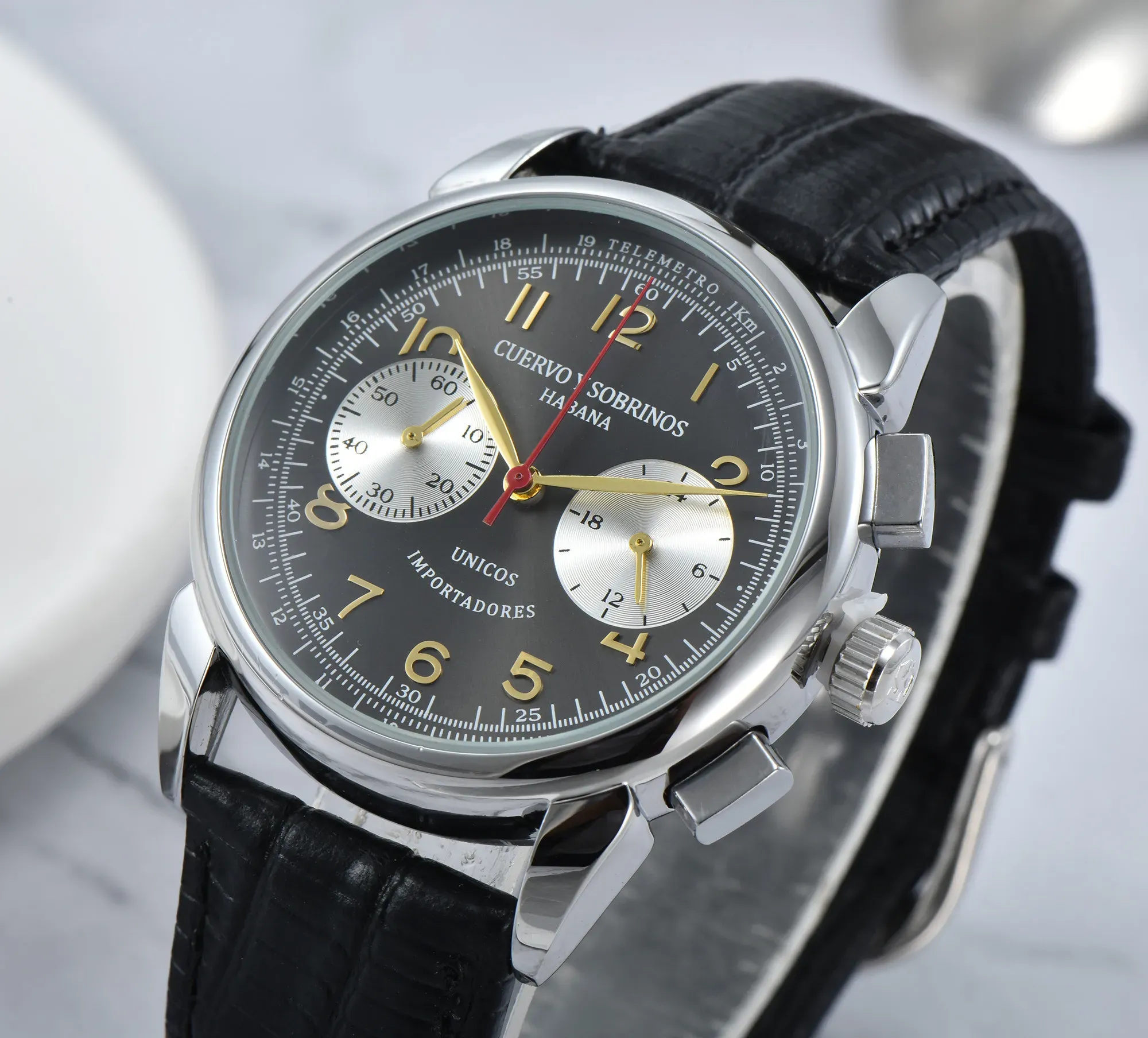 CIVO Orologio Uomo Cronografo Acciaio Inossidabile - Quadrante 3 Sub, Impermeabile 3 ATM, Calendario, Regalo Compleanno Natale - 6