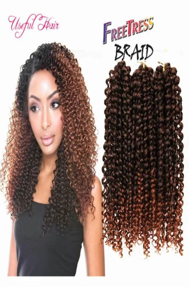 synthetic braiding hair 3pcslot crochet braids hair pre looped savana jerry Curly Hair Extensions Ombre Brazilian for women jumbo8469109