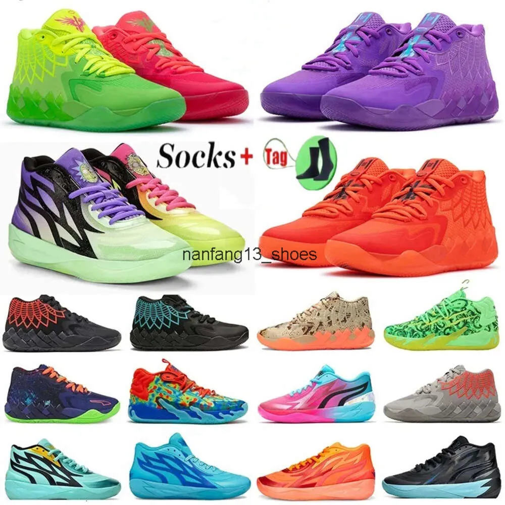 MB.01 Rick e Morty Morty Mens Basketball Shoes MB.02 Sport Shoe Sneakers Sneakers Kids Grade School Shoes Lamelo Ball Sapat