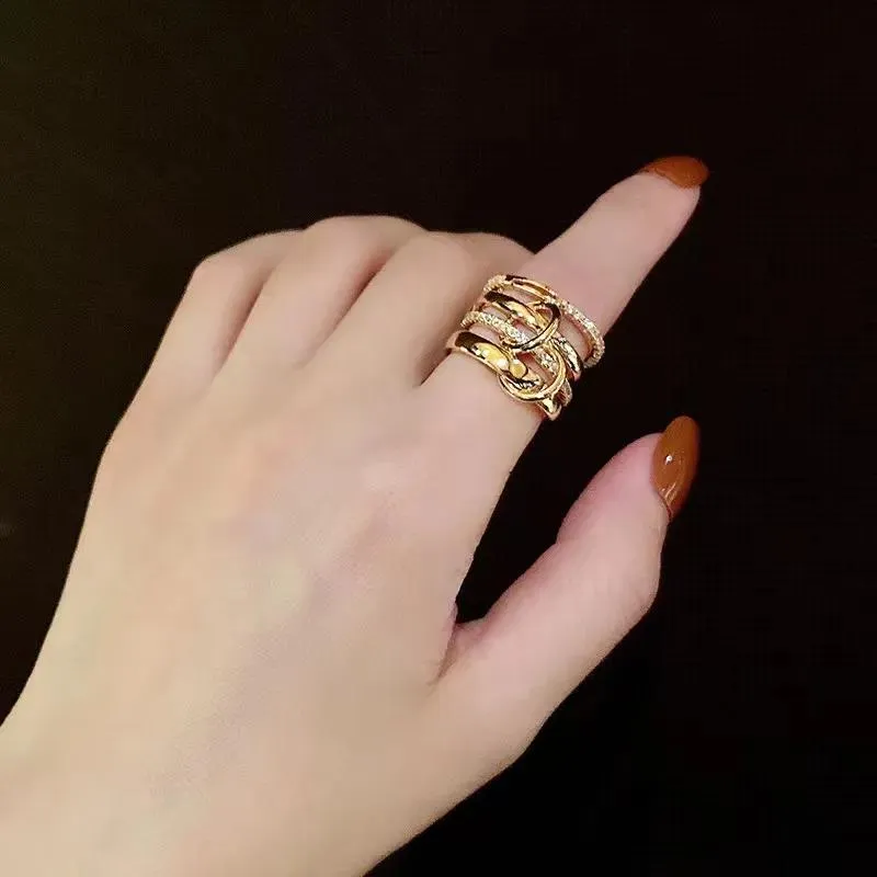 Pierścienie Spinelli Pierścienie Nimbus SG Gris Podobny projektant Nowy w luksusowej biżuterii X Hoorsenbuhs Microdame Srebrny Pierścień Sterling Srebrny