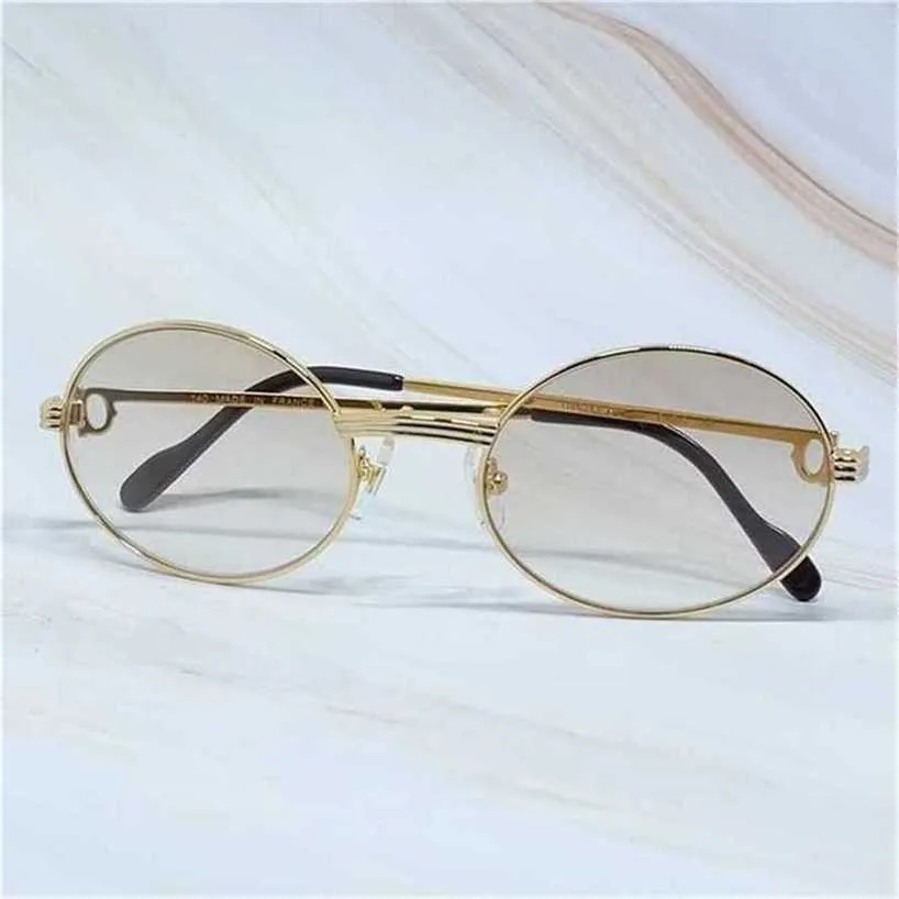 58% Zonnebril Luxe Heren Merk Designer Mode Straat Bescherm Vintage Ronde Metalen Klassieke Shades Vul Nieuw