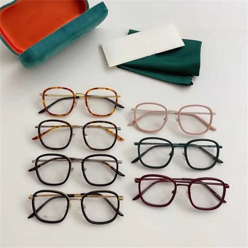 20% OFF Lunettes de soleil Nouvelle haute qualité nouvelle tortue complète lunettes à imprimé léopard monture vin rouge 0678 optique myope pour hommes et femmes