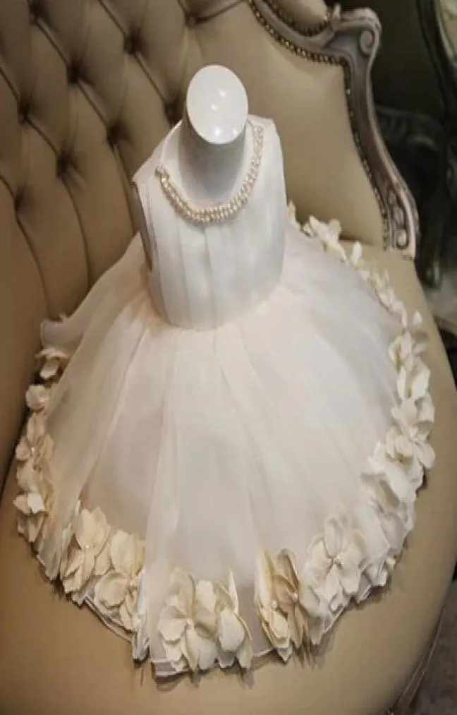 Productos de alta calidad vestido de novia para niños para niñas flores vestidos de fiesta de princesa para niños disfraz de niños grandes blanco puro 100160 ab9800304