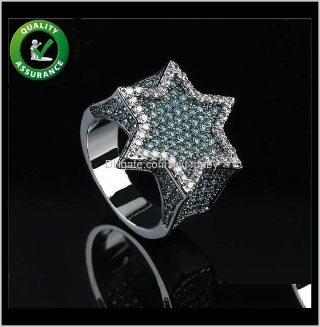 Joyería para hombre Compromiso de boda Hip Hop Amor Iced Out Anillo de diamante Diseñador de lujo Barco P Estilo Encantos Hvpgx con lado S Cg3Hc7574401