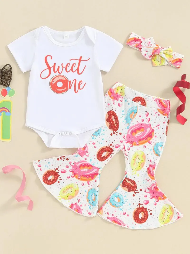 Zestawy odzieży Baby Girls Summer 3pcs Białe krótkie topy romperowe