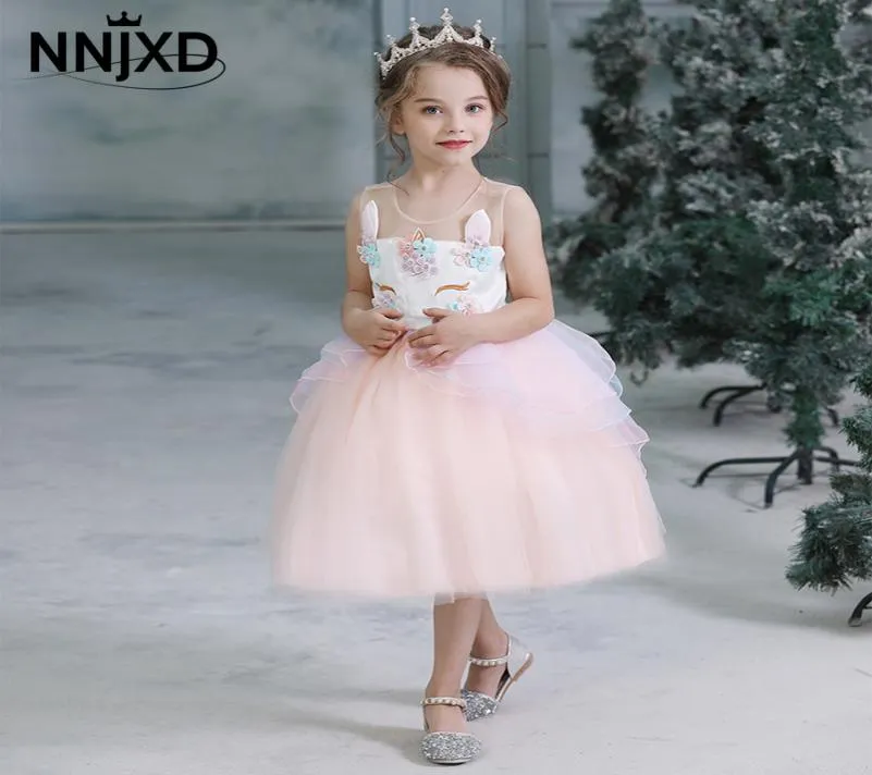 Girls Unicorn Tutu Dress Summer Kids Princess Vestido Girls Birthday Party Dress Children Summer Dresses 38Y Kids Clothes 2103039384555