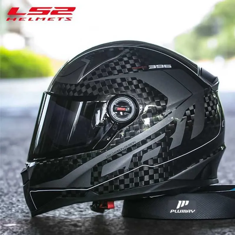 Casques de moto Original LS2 FF396 Casque de Moto en Fiber de carbone Ls2 casques intégraux Casco Casque Moto sans airbags PumpL24014