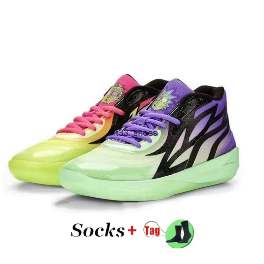 Рекламная школа Rick and Morty MB.01 MB.02 Adventures Basketball Shoes для продажи Buzz City Lamello Ball Kids Sport Shoe Trainner Rearners Размер 35-46