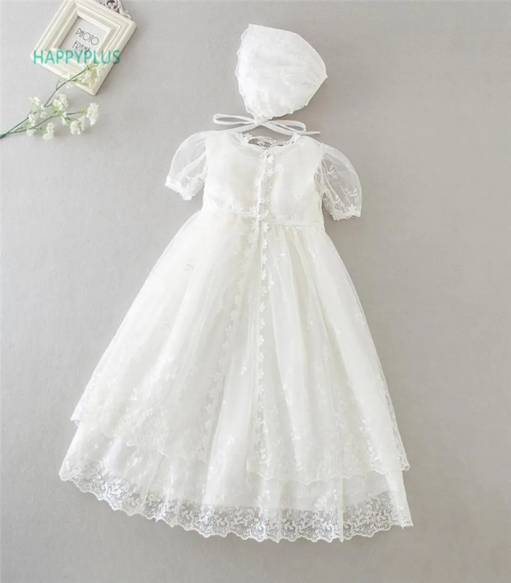 Happyplus Vintage Vaftiz Elbise Bebek Kız Frocks Dantel Baby Duş Elbisesi Vaftiz İkinci Birinci Doğum Günü Kıyısı Girl9403565