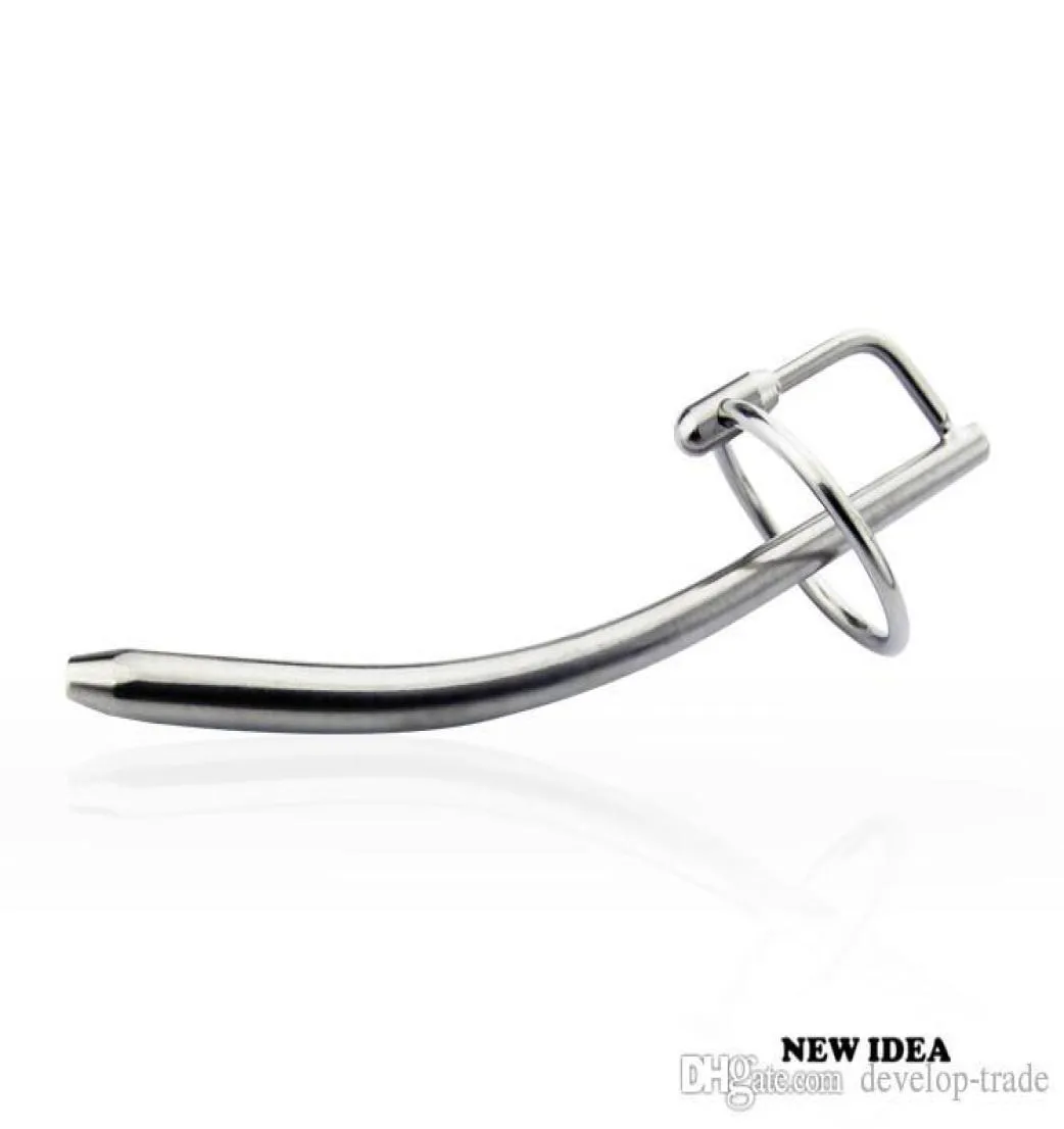 New Style Stainless steel SOUNDING Male Urethral Stretching Wand Curved Bondage Gay Fetish A0327519341