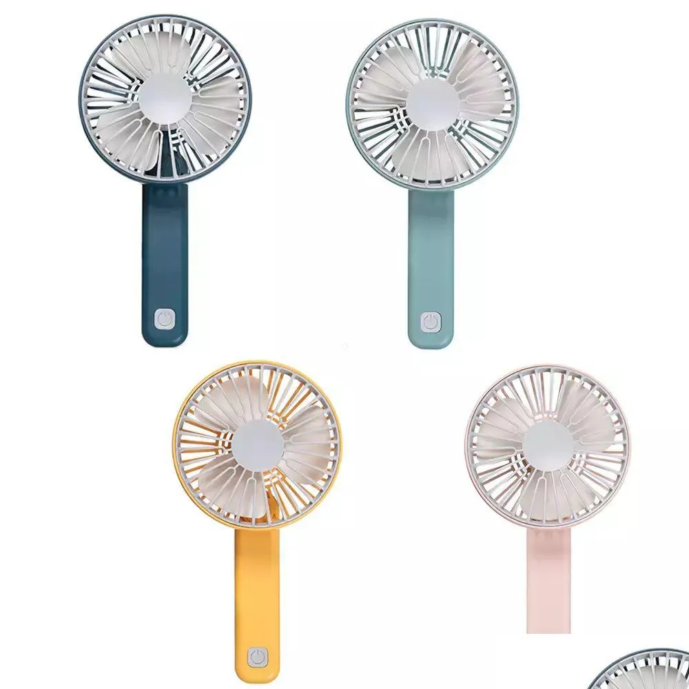 Party Favor New Mini Handheld Fan USB RECHARGEABLE FANS PORTABLE Folding Table Women Home Office Outdoor Low Drop Delivery Home Garden DHO4U