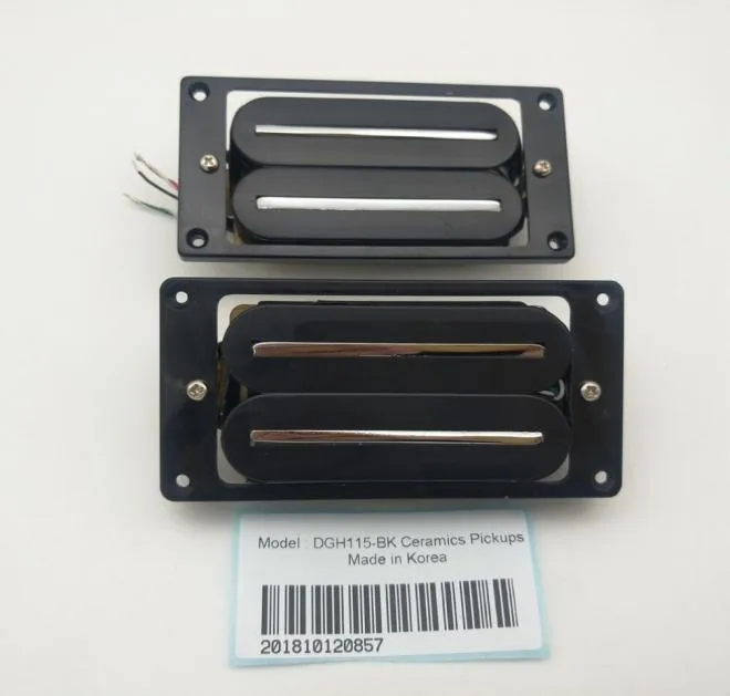 Raro 1 conjunto preto captador de guitarra elétrica dupla faixa humbucker captadores de guitarra 4c feito em coreia1369460