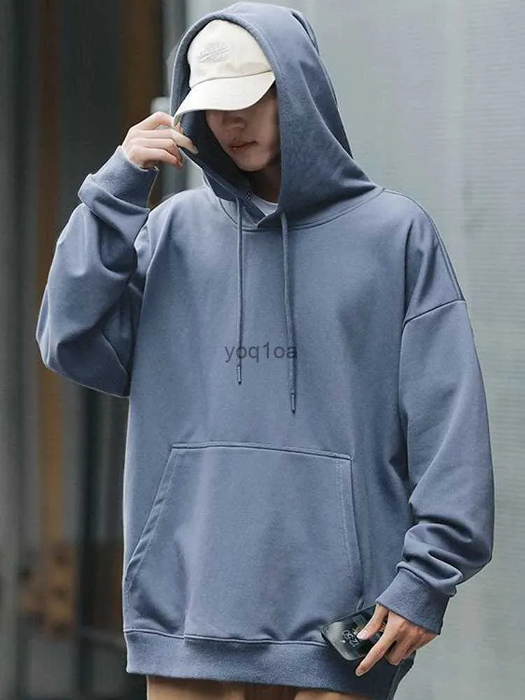 Felpe con cappuccio da uomo Felpe con cappuccio in cotone Felpa da uomo Primavera Autunno Moda Felpa con cappuccio allentata Marchio coreano Plain Hood Abbigliamento Y2K Donna Oversize Streetwear