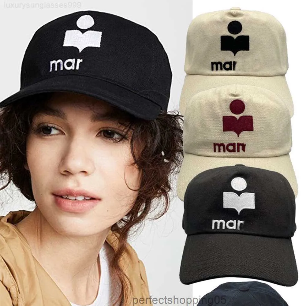 Casquette de baseball pour femmes et hommes Mar Ant Canvas Chapeau de créateur Pare-soleil équipé d'un patch en peau de veau Doublure en coton Cappello Doux Luxe Marant6zcp