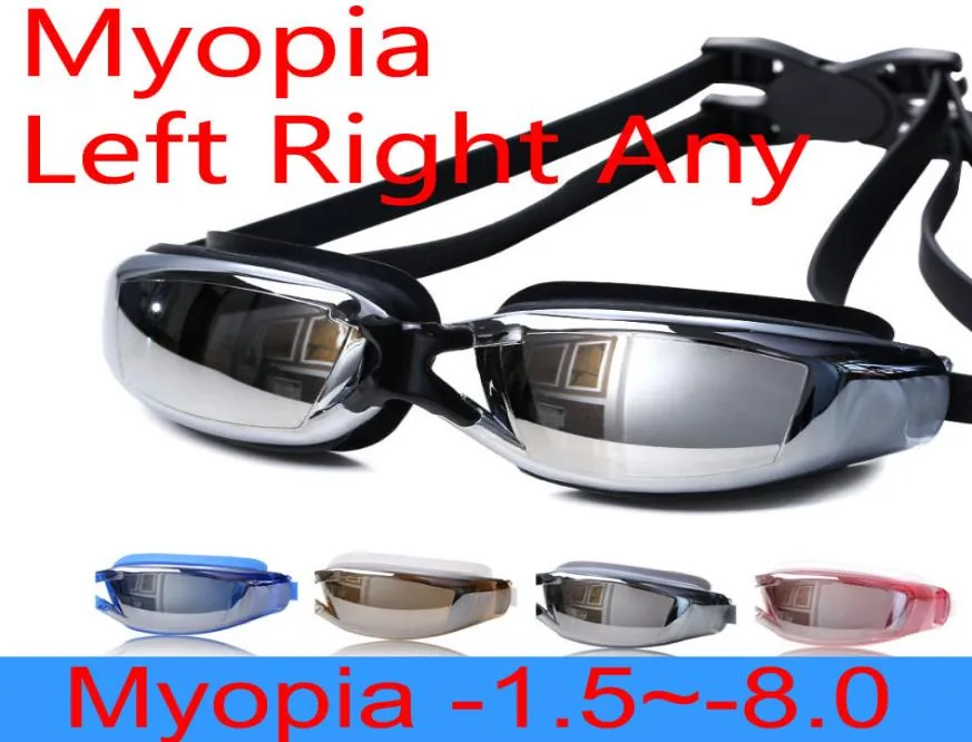 Simglasögon myopia för män kvinnor anti dimma professionella vuxna recept vattentätt bad pool glasögon optisk dykning goggle6018050