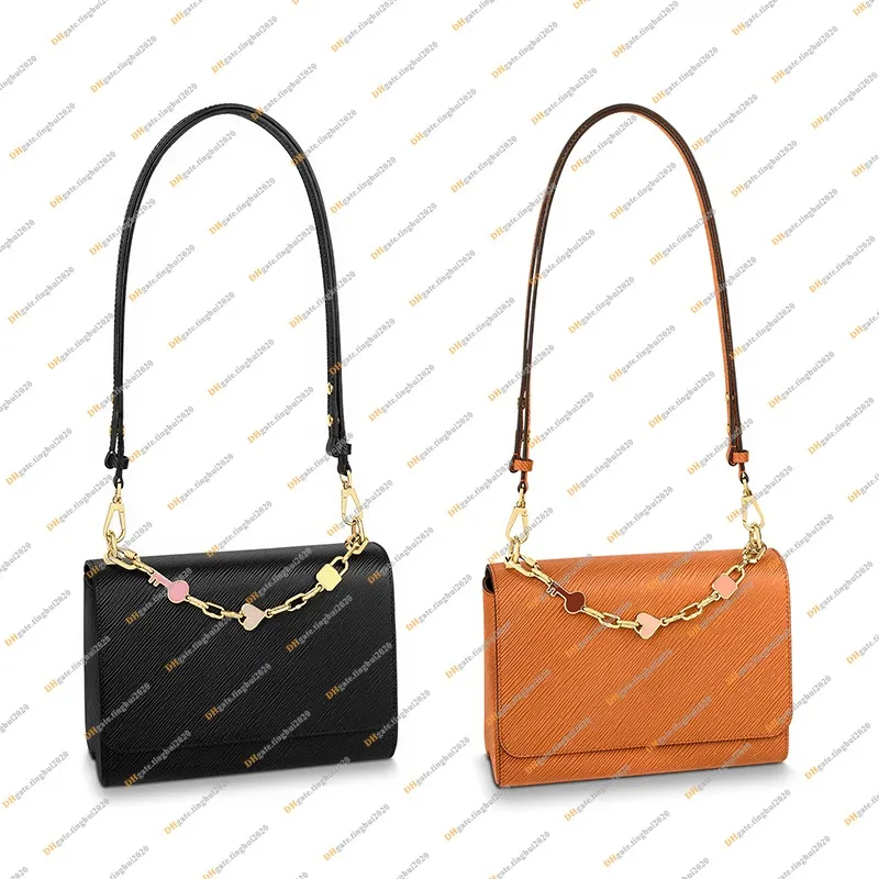 Ladies Fashion Casual Designe Luxury Twist Bags Shoulder Bag Chain Bag Crossbody Tote Handbag Top Mirror Quality äkta läder M20834 M20846 M20840 POUCH PURSE
