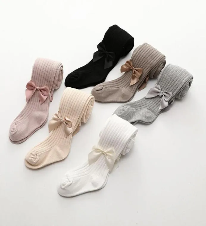 ins baby bash jabler pantyhose kids bows aptique princess leggings children垂直ストライプニットタイト幼児の子供コットンボット1895576