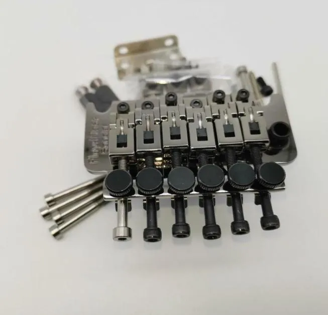 Nadir Nikel Siyah Fr Sistemi Tremolo Gitar Köprüsü Kilitli Somun 42mm 43mm 6 adet Titanyum Alaşım Kuyruğu VICWED7450305