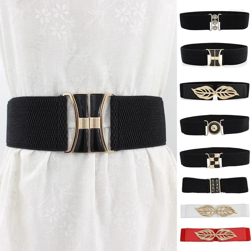 Ceintures taille large élastique ceinture extensible Cinch ceinture mode Cummerband sangle femme boucle accessoires de décoration
