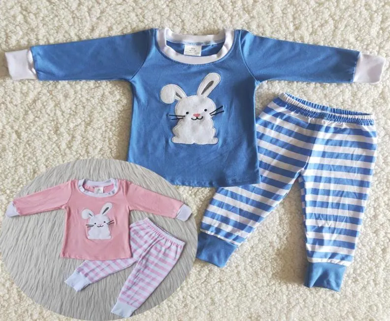 Abbigliamento firmato per bambini Pigiama per ragazzi Abiti Pasqua Pigiama per bambini Ricamo Boutique Pigiama per neonate Set intero abbigliamento Ragazzi 8485195