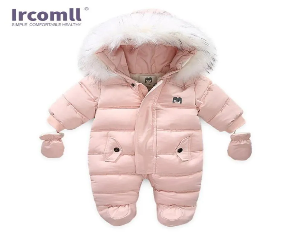 Ircomll épais chaud infantile bébé combinaison à capuche à l'intérieur polaire garçon fille hiver automne salopette vêtements d'extérieur pour enfants enfants Snowsuit T2009713368