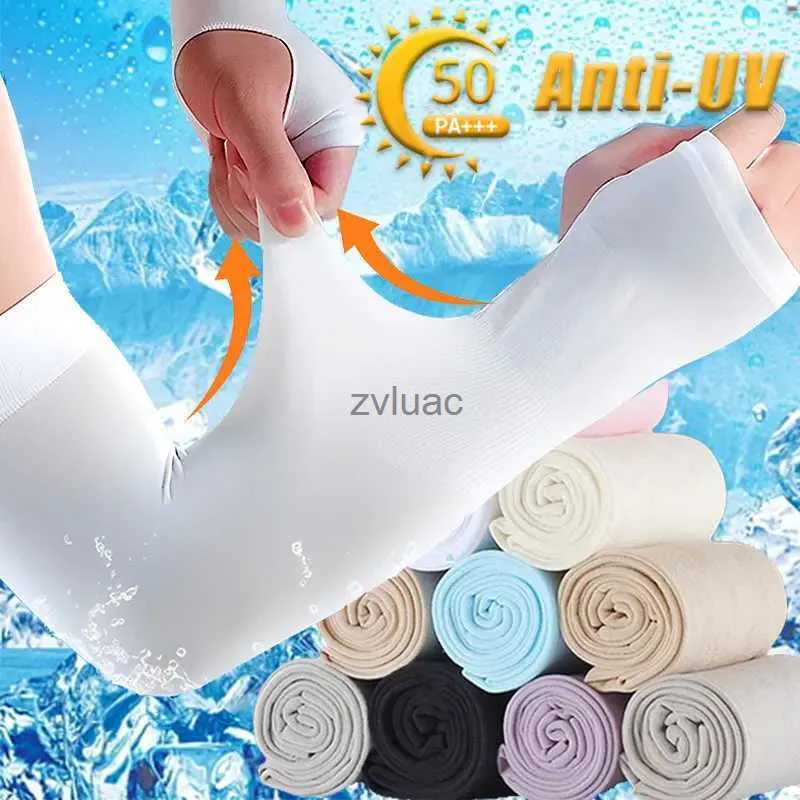 Arm Leg Warmers Fingerless Gloves Ice Silk Sports Arm Sleeves Unisex Cycling Arm Sleeves Cover Sun UV Protection Outdoor Running Fitness Summer Arm Sleeves YQ240106