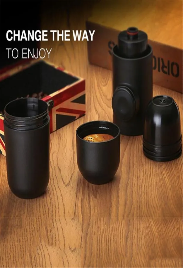 MiniPresso Creative Manual Mini Portable Espresso Coffee Machine Manual Coffee Maker Handtryck Portable Espresso Machine KKA102831171