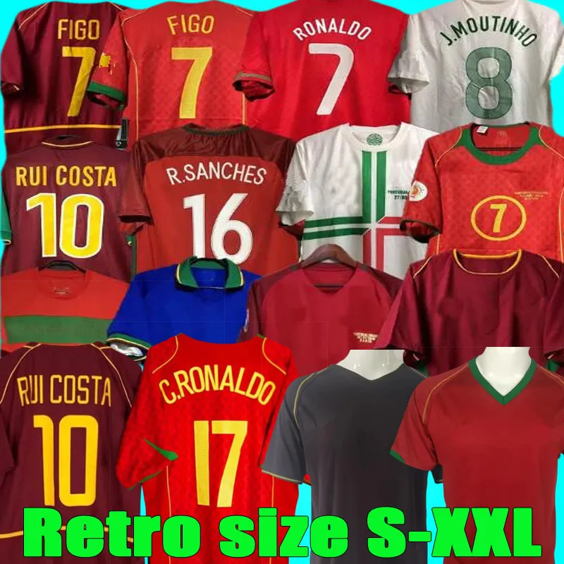 2002 2004 2006 Ronaldo Retro Soccer Jerseys 2010 2012 1998 1999 15 16 18 Rui Costa Figo Nani Classic Football قمصان Camisetas de Futbol Portugal Vintage 1966 1972