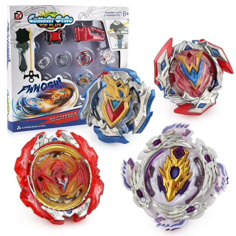 Beyblade Burst XD Patlama Top Toy Battle Gyro Disk Rekabetçi 4 arada Çift Dönen Top Set Çocuk Hediyesi Beyblade Launcher 240105