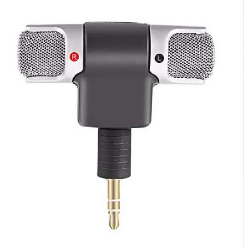 Taşınabilir Mini Stereo Mikrofon Mikrofon 35mm Mini Jack PC Dizüstü Bilgisayar Defteri Dünya Çapında Bırak Sol ve Sağ Kanal Stereo Record9065433