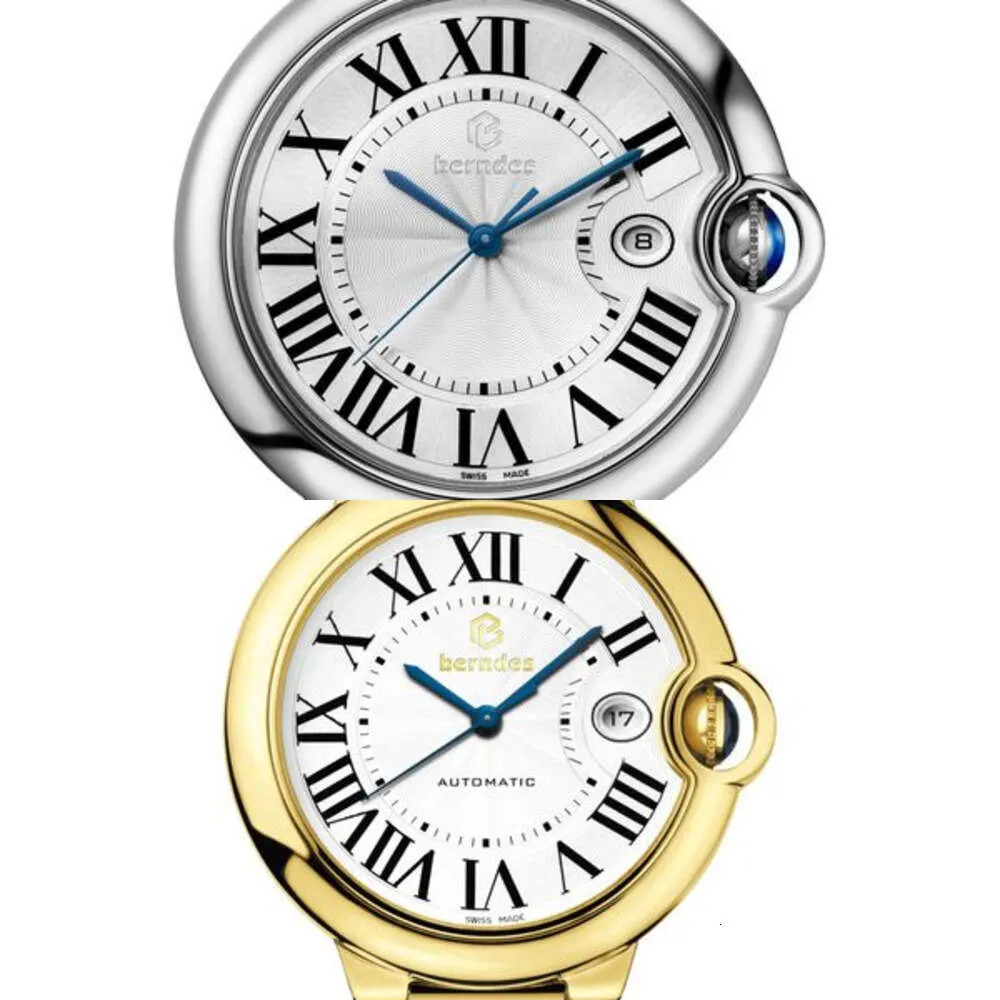 Montres de luxe Montre Mode Couple Montre Automatique Hommes 42MM Femmes 36-33MM Cadran Romain Simple Or Canon Livraison Rapide Conception Étanche