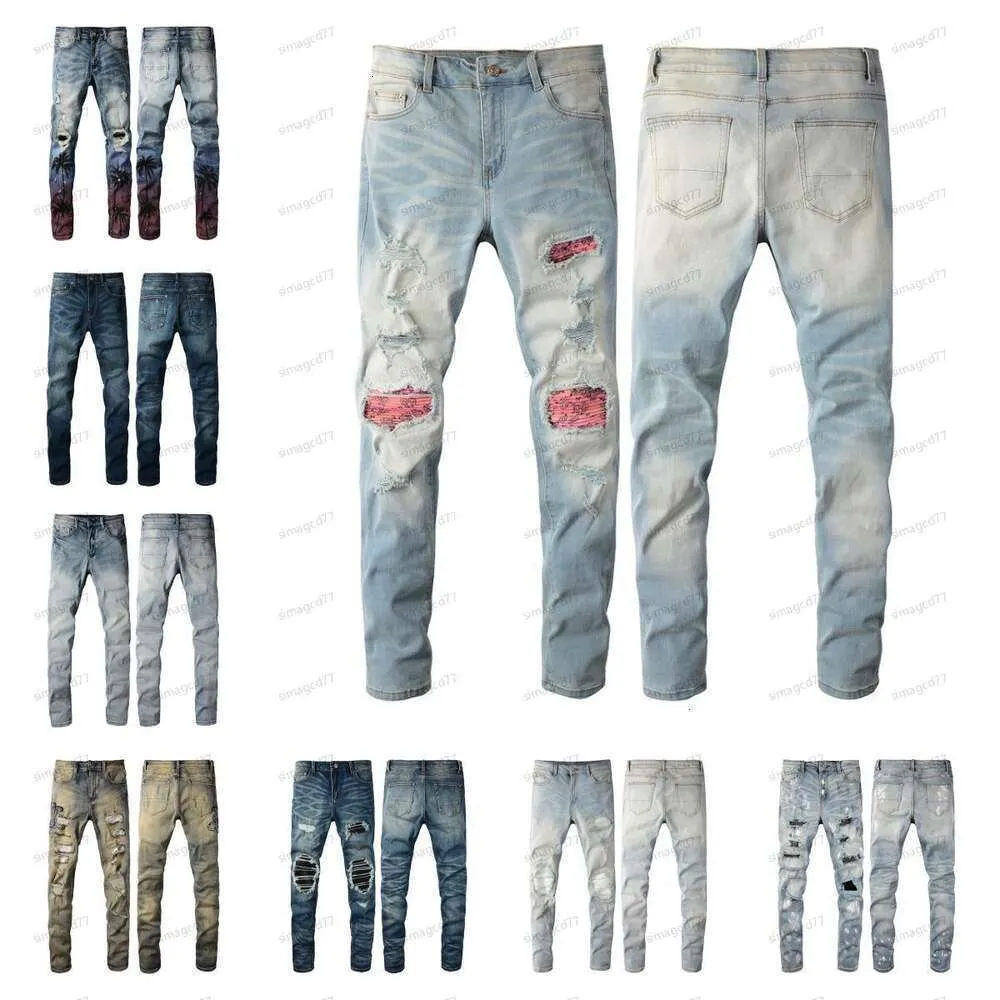 para Mens Jeans Amrilied Miris Amr Roxo Amirlies Am Designer Mens Street Jeans High Mens Bordados Calças Mulheres Oversize Rasgado Patc 4468 Irlies Rilied R Wo