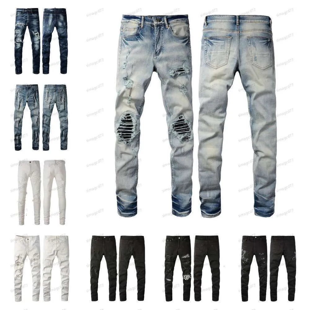 Hommes Purple Street High amirlies am miris pour amrilied amr Jeans designer Mens Jeans hommes Pantalons de broderie Femmes Oversize Ripped Patc 8588 irlies rilied r Wo