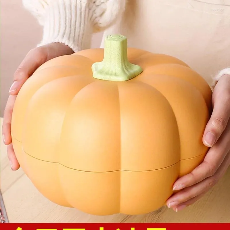 Bottiglie di stoccaggio Zucca di Halloween Scatola di caramelle Casa Soggiorno Tavolino creativo Rete Snack rosso Piatto di semi di melone di frutta secca