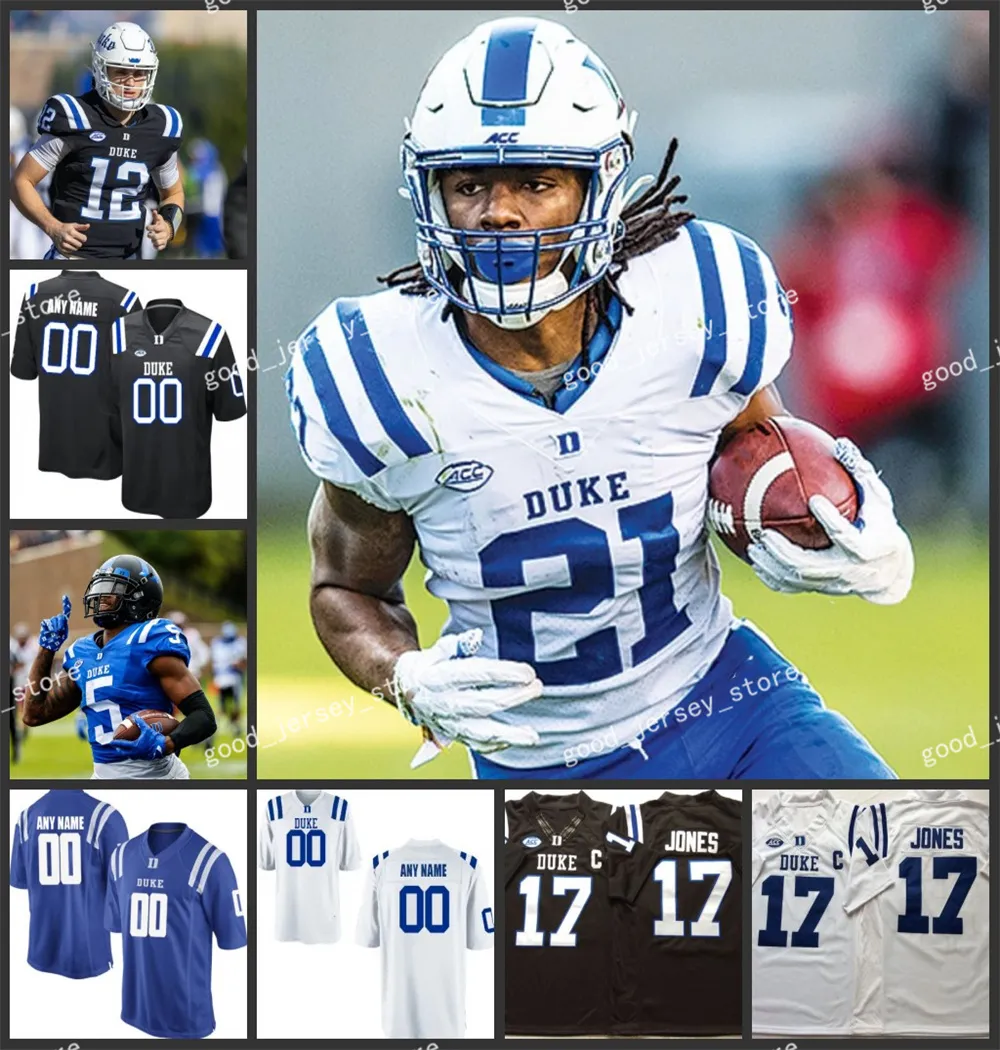 Anpassade college Dukes Blue Devils Football Jerseys Hudzick Leonard Hardison Jones Coleman Barnes Pickett Neal Mausi Carteaux Heyward Reed Brown Wyatt Cooper 2024